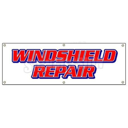 Signmission WINDSHIELD REPAIR BANNER SIGN glass repair specialist automotive cars B-72 Windshield Repair